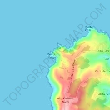 Mappa topografica Casa Poli, altitudine, rilievo
