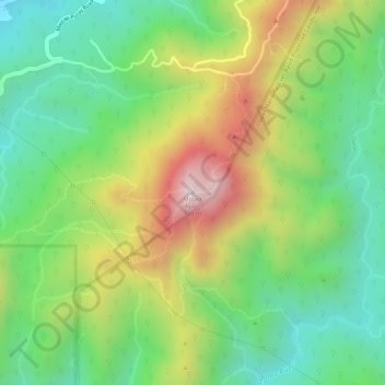 Mappa topografica Mount Ayaas, altitudine, rilievo