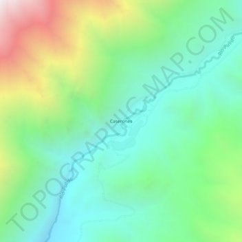 Mappa topografica Caserones, altitudine, rilievo