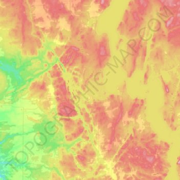 Mappa topografica Angliers, altitudine, rilievo