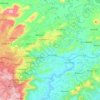 Mappa topografica Bafoussam I, altitudine, rilievo