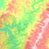 Mappa topografica Springfield Township, altitudine, rilievo