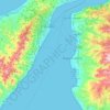 Mappa topografica Stretto di Messina, altitudine, rilievo