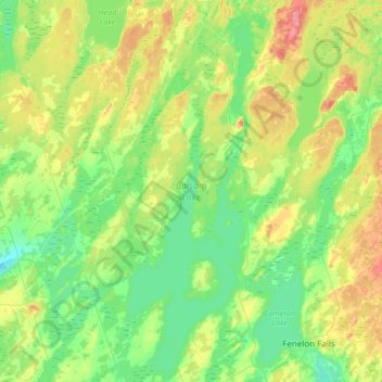 Mappa topografica Balsam Lake, altitudine, rilievo