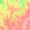 Mappa topografica Dallas County, altitudine, rilievo