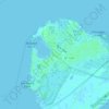 Mappa topografica Ocracoke, altitudine, rilievo