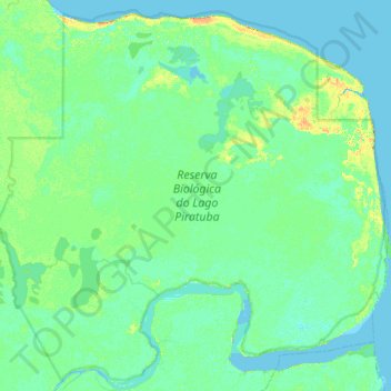 Mappa topografica Reserva Biológica do Lago Piratuba, altitudine, rilievo
