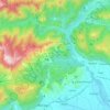 Mappa topografica Frisanco, altitudine, rilievo