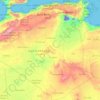 Mappa topografica Algeria, altitudine, rilievo