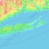 Mappa topografica Suffolk County, altitudine, rilievo