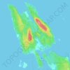 Mappa topografica Thetis Island, altitudine, rilievo
