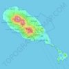 Mappa topografica Saint Kitts, altitudine, rilievo