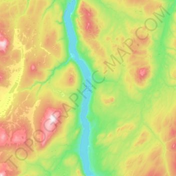 Mappa topografica Dease Lake, altitudine, rilievo