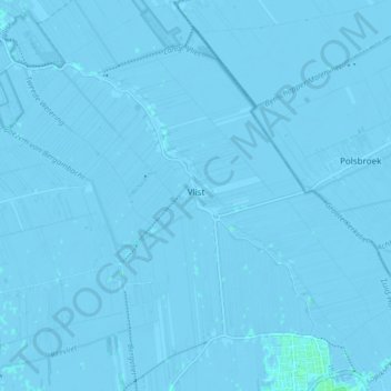 Mappa topografica Vlist, altitudine, rilievo