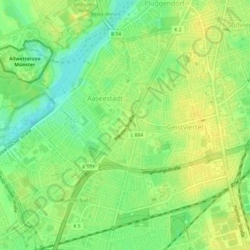 Mappa topografica 48151, altitudine, rilievo