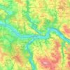 Mappa topografica Passau, altitudine, rilievo