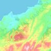 Mappa topografica Aglientu, altitudine, rilievo