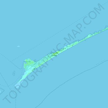 Mappa topografica Ocracoke Island, altitudine, rilievo