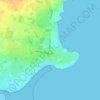 Mappa topografica Rush, altitudine, rilievo