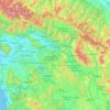 Mappa topografica Fiume Arno, altitudine, rilievo