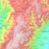 Mappa topografica Bogotà, altitudine, rilievo