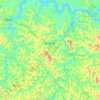 Mappa topografica Paraguaçu, altitudine, rilievo