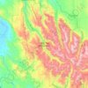 Mappa topografica Eagle Cap Wilderness, altitudine, rilievo