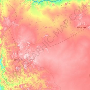 Mappa topografica Nama Khoi Ward 1, altitudine, rilievo