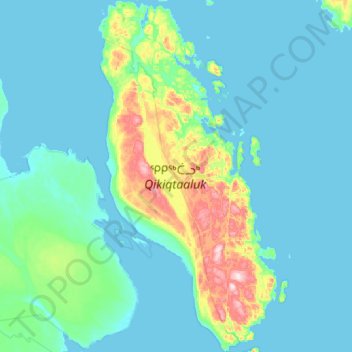Mappa topografica White Island, altitudine, rilievo