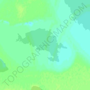 Mappa topografica Артамон, altitudine, rilievo