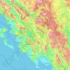Mappa topografica Περιφέρεια Ηπείρου, altitudine, rilievo