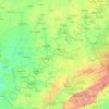 Mappa topografica Kentucky, altitudine, rilievo