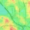 Mappa topografica Leederville, altitudine, rilievo