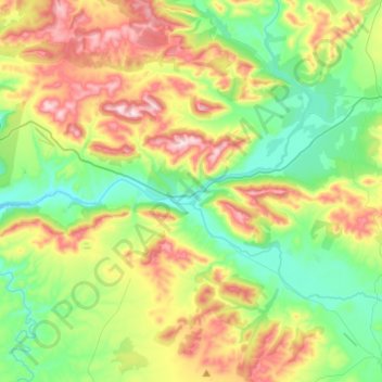 Mappa topografica Luciana, altitudine, rilievo