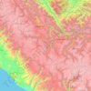 Mappa topografica Ayacucho, altitudine, rilievo