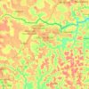 Mappa topografica Cruz das Almas, altitudine, rilievo