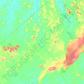 Mappa topografica Nova União, altitudine, rilievo