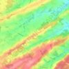 Mappa topografica Évelette, altitudine, rilievo