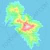 Mappa topografica Ίος, altitudine, rilievo