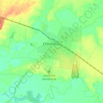Mappa topografica Chinchilla, altitudine, rilievo