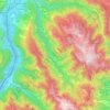 Mappa topografica Vallarsa, altitudine, rilievo