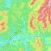 Mappa topografica Таштагольское городское поселение, altitudine, rilievo