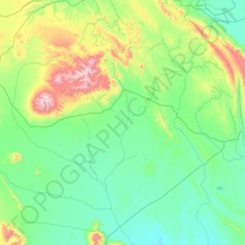 Mappa topografica Turco, altitudine, rilievo