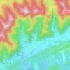 Mappa topografica Cison di Valmarino, altitudine, rilievo