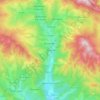 Mappa topografica Corbeni, altitudine, rilievo