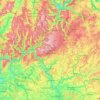 Mappa topografica Naturpark Neckartal-Odenwald, altitudine, rilievo
