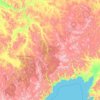 Mappa topografica Омсукчанский городской округ, altitudine, rilievo