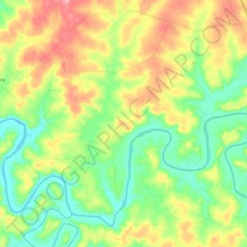 Mappa topografica Atafona, altitudine, rilievo