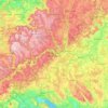 Mappa topografica Naturpark Obere Donau, altitudine, rilievo