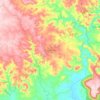 Mappa topografica Nova Esperança do Sul, altitudine, rilievo